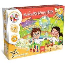Science4you Mein erstes Experimentierkasten - Spiel mit 26 Experimente für Kinder ab 4 - Lernspielzeug mit Chemiebaukasten für Kinder, Spielzeug und Geschenke für Junge und Mädchen ab 4 5 6 7+ Jahre