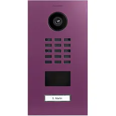 DoorBird D2101V IP Video Türstation, Verkehrspurpur (RAL 4006) | Video-Türsprechanlage mit 1 Ruftaste, RFID, HD-Video, Bewegungssensor