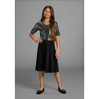 Bruno Banani Jerseykleid Shirtkleid Glitzermuster Silber 164/170