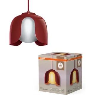 Osram Decor Corolle 1-flg. Ø 20 cm rund/rot/Glas, Metall