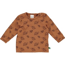 Fred's World by Green Cotton Baby Boys Turtle l/s T-Shirt, Wood, 80