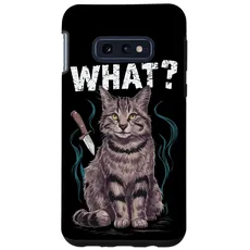 Hülle für Galaxy S10e Katze Messer Design Witzige Tier Katzen