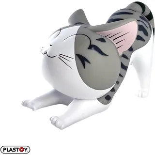 Plastoy Kleine Katze Chi Spardose Chi stretching SD - Weiß