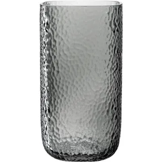 Leonardo Home Martello Vase, 1 Stück, vielseitige Vase, stilvolles Dekorationsstück mit haptischer Oberfläche, Zeitlose Pflanzenvase, einzigartige Blumenvase, Höhe 29 cm, grau, 033198