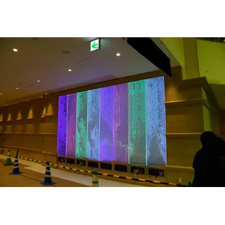 Wandpaneel LED Wasserwand Wasser Wände Wasser Blasen Wand Waterwall 400x250cm - Transparent