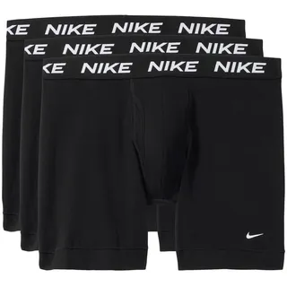 Nike Herren-Boxershorts aus Baumwolle, Stretch, mit Eingriff (3er-Pack), Schwarz/Schwarz/Schwarz, Large