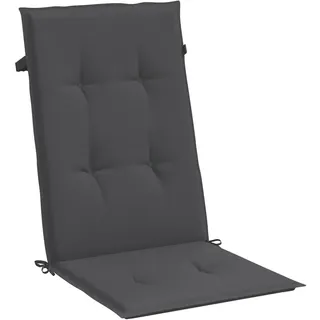 vidaXL Hochlehner-Auflagen 4 Stk. Melange Anthrazit 120x50x4 cm Stoff - Grau