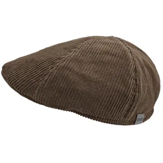 Schiebermütze CAPO, Herren, Gr. S/M, braun (chocolate), Cord, Baumwolle, unifarben, Mützen Schiebermütze, Gummizug hinten, Cord-Optik
