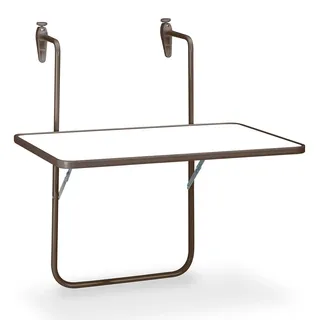 Junge – Balkontisch 60 x 40 cm, 1 Stück - Braun, Weiß