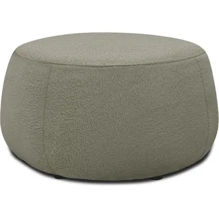 DOMO collection Hocker DOMO COLLECTION "800012", grau (taupe), B:75cm H:42cm T:75cm, 100% Polyester, Hocker, Polsterhocker Pouf, Hocker rund gepolstert