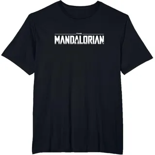 Star Wars Mandalorian Logo T-Shirt, Herren Große Größen, Schwarz, 2X Tall