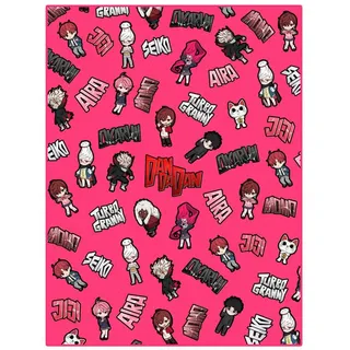 Sakami Merchandise Dandadan Chibi Style 120x153 Cm Fleecedecke - Multicolor