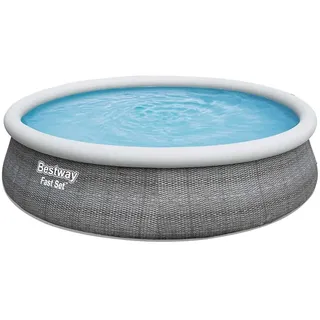 BESTWAY Fast Set Rattan 457 x 107 cm inkl. Filterpumpe und Leiter