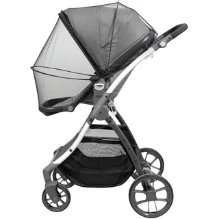 TINÉO - Multifunktionales Kinderwagen-Moskitonetz, Kompatibel mit Tragetaschen, Kinderwagen und Babykörbchen (Schwarz)