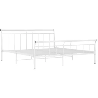 vidaXL Bettgestell Weiß Metall 160x200 cm - Weiß