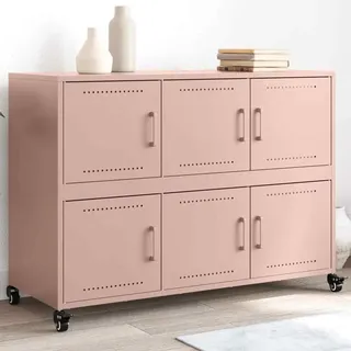 vidaXL Sideboard Rosa 100,5x39x72 cm Stahl