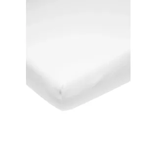 Meyco Baby Molton Stretch Spannbettlaken - 40x80/90cm - wasserabsorbierender Matratzenschoner - extra elastisch - atmungsaktiv - Bettauflage aus 80% Baumwolle - Weiß