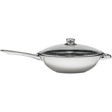 Alva al10631 New Select Wok mit Deckel Glas Aluminium 30 cm