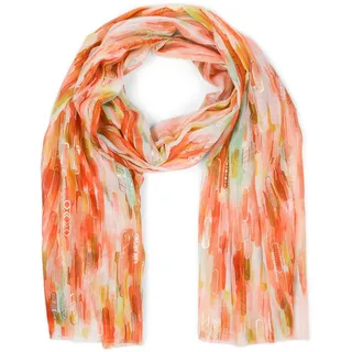 styleBREAKER Schal "Leichter Schal mit Streifen Farbverlauf Metallic" 1 Stk., orange