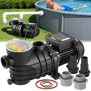 Vevor Schwimmbadpumpe 250 W schwarz 11.700 l/h