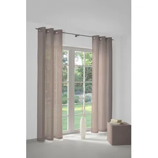Vorhang WIRTH "Sunday" Gr. 4, braun, B:141cm H:245cm, Jacquard, Baumwolle, Polyester, Gardinen, Vorhang, nach Maß