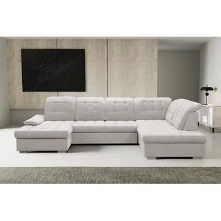 werk2 Wohnlandschaft »Kordula-New U-Form«, Sofa in U-Form mit Schlaffunktion & Bettkasten, Schlafcouch