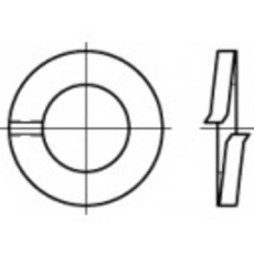 Bild von 105726 Federringe Innen-Durchmesser: 22.5mm DIN 127 Federstahl feuerverzinkt 100St.