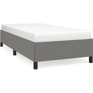 vidaXL Bettgestell ohne Matratze Dunkelgrau 80x200 cm Stoff - Grau