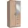 Drehtürenschrank Click 90 x 199 x 58 cm Braun