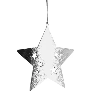 Fink Weihnachtsfigur FINK "Dekohänger, CARINA", silber (silberfarben), Ø:21cm, Edelstahl, Dekofiguren, Weihnachtsfigur, Dekostern, Weihnachtsdeko aus Edelstahl