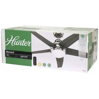 Hunter 51776 Bernard Deckenventilator Licht Fernbedienung 132cm Eiche dunkelgrau