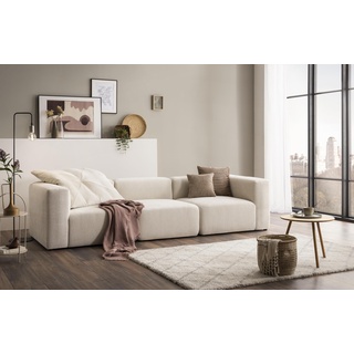 DOMO. collection Sofa Adrian, Modul-Sofa, 3-Sitzer aus 2 x Ecksessel und 1 x Sessel, Bigsofa, Modul-Couch, 3 Polster-Elemente, 3er Couch, 301 x 108 x 69 cm (BxTxH), creme