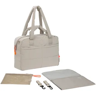 Lässig Baby Wickeltasche mit Tragegriff und Wickelunterlage, Kinderwagenbefestigung, wasserabweisend/GRE Everyday Bag beige
