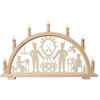 SAICO Original LED Schwibbogen »Lichterbogen, Bergleute« Premium LED-Beleuchtung, warmweiß, BxHxT: 66x40,5x6 cm
