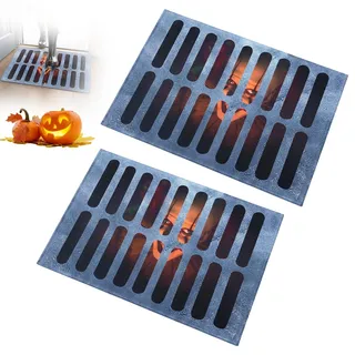 2 Stück Halloween Fußmatte,3D Horror Dekofußmatte für Innen & Außen 60x40cm | Rutschfeste Schmutzfangmatte für Eingang Terrasse Wohnbereich,3D lustige Türmatte Bodenmatte Badezimmer Matte Halloween Dekor