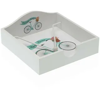 Versa Serviettenhalter Fahrrad Holz 18 x 7 x 18 cm