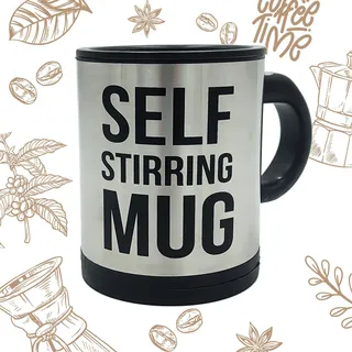 Mad Monkey Selbstrührende Tasse 0,33 l Silber 2 St.