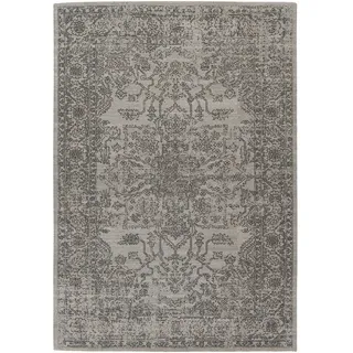 Kayoom Vintage-Teppich , Grün, Taupe , Textil , Vintage , rechteckig , 80x150 cm , für Fußbodenheizung geeignet , Teppiche und Böden, Teppiche, Webteppiche