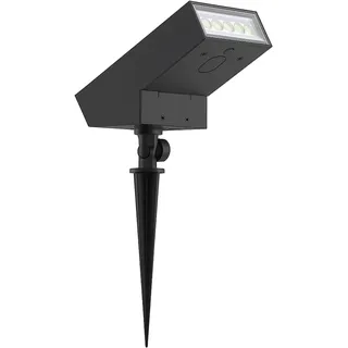 Lumisky Soltek Solarstrahler aus Aluminium, dimmbar, LED, weiß, schwenkbar, 180 °, Höhe 23 cm