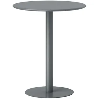 Homcom Esstisch Stahl Grau , Metall , Rund , 60x72x60 cm , Esszimmer, Esstische
