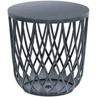 Prosperplast Gartenkorbständer - dekorativer Beistelltisch UNIQUBO 55L, Abmessungen (mm) 447x447x450, Farbe Anthrazit
