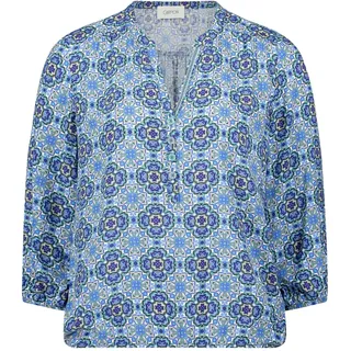 Cartoon Casual-Bluse mit Muster Blau/Grün 42