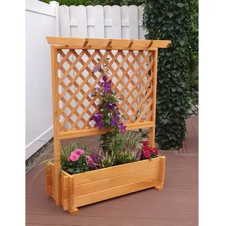 Promadino Rankkasten mit Pergola 112 x 65 cm Braun