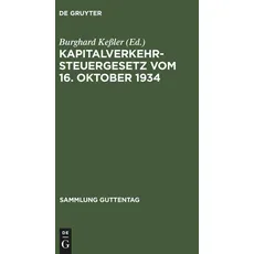 Kapitalverkehrsteuergesetz vom 16. Oktober 1934