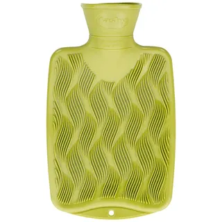 Fashy kleine Wärmflasche mit 3D Oberfläche, 0,8 L, 6404, Grün