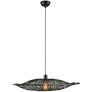 Markslöjd Hängeleuchte , Schwarz , Metall, Naturmaterialien , oval , 71x15x75 cm , Ce , höhenverstellbar , Lampen & Leuchten, Innenbeleuchtung, Hängeleuchten, Pendelleuchten