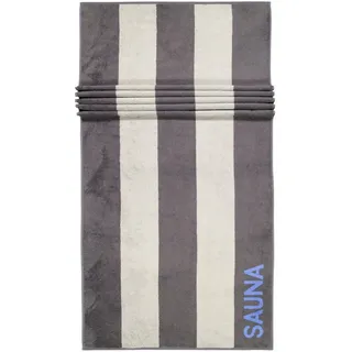 CAWÖ Sauna Doubleface Saunatuch 80 x 200 cm anthrazit/grau