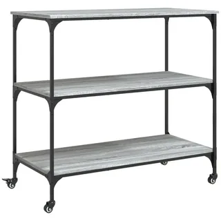 vidaXL Küchenwagen Grau Sonoma 102x50x95 cm Holzwerkstoff