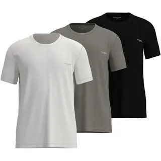T-Shirt TOM TAILOR, Herren, Gr. 7, schwarz, mittel, melange, Single Jersey, Obermaterial: 100% Baumwolle, Shirts T-Shirt