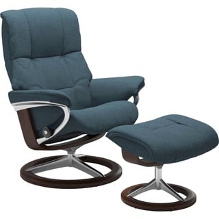 Stressless® Relaxsessel »Mayfair«, mit Signature Base, Größe S, M & L, Gestell Braun, blau